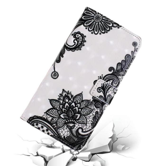 A-One Brand - iPhone 14 Plus Plånboksfodral Folio Flip - Lace Flower