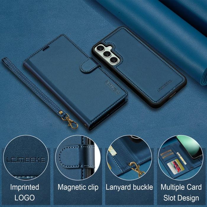 LC.imeeke - LC.IMEEKE Plånboksfodral för Samsung Galaxy S26 Konstläder Magnetiskt - Blå