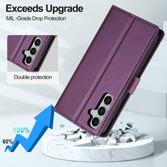 LC.imeeke - LC.IMEEKE Plånboksfodral för Samsung Galaxy S26 Konstläder Magnetiskt - Lila