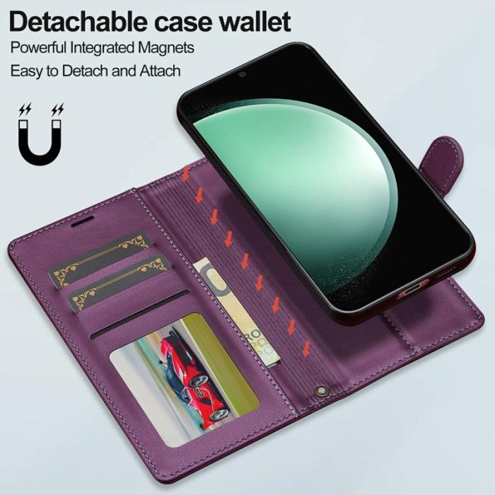 LC.imeeke - LC.IMEEKE Plånboksfodral för Samsung Galaxy S26 Konstläder Magnetiskt - Lila