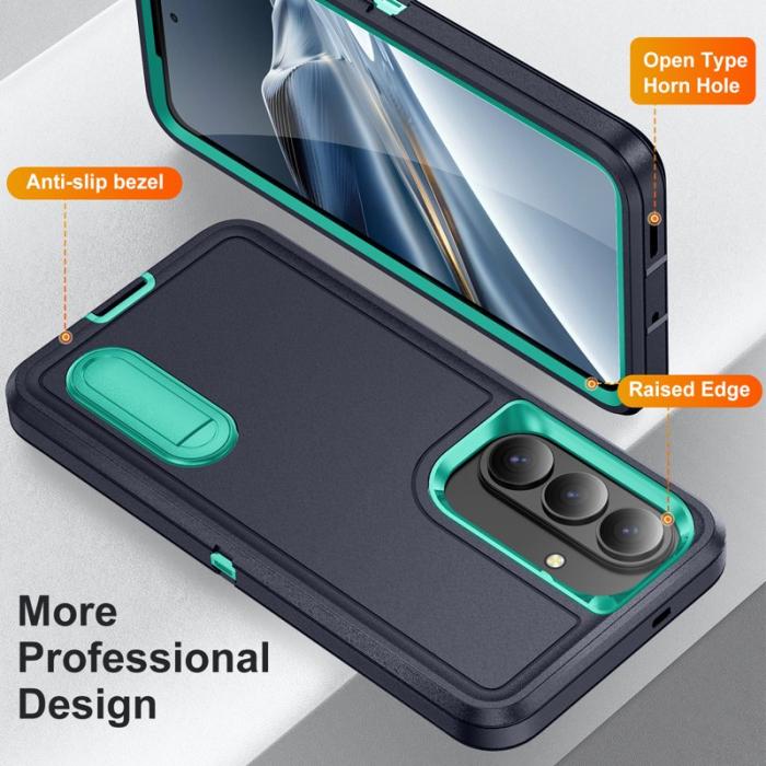 OEM - Mobilskal för Samsung Galaxy S26 Plus PC + Silikon Anti-Drop Kickstand - Svart