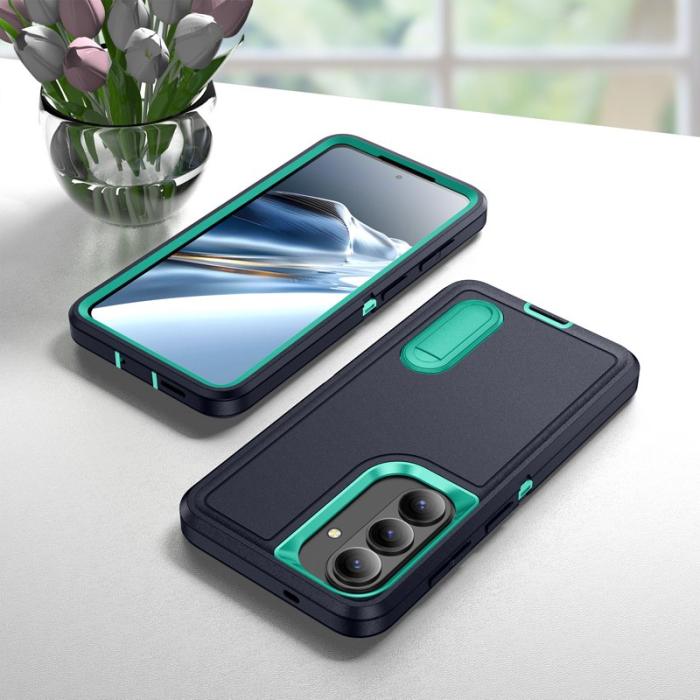 OEM - Mobilskal för Samsung Galaxy S26 Plus PC + Silikon Anti-Drop Kickstand - Svart