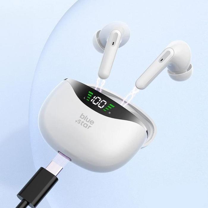 Blue Star - Blue Star Trådlösa In-Ear Hörlurar TWS T60 - Vit