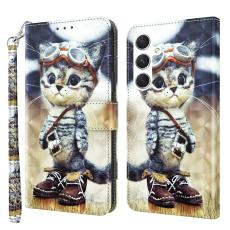 OEM - Mobilfodral f&ouml;r Samsung Galaxy S26 Plus St&auml;llfunktion Konstl&auml;der - St&aring;ende katt