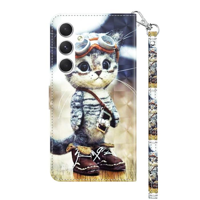 OEM - Mobilfodral för Samsung Galaxy S26 Plus Ställfunktion Konstläder - Stående katt