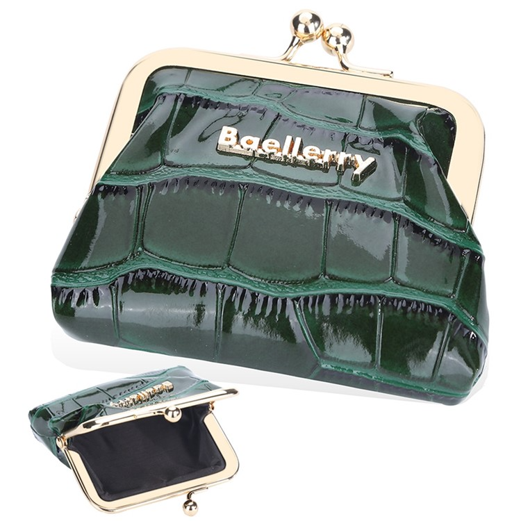 BAELLERRY Myntväska Crocodile PU Läder - Grön