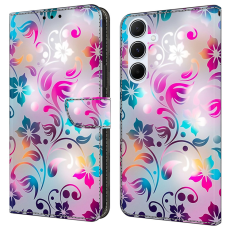 A-One Brand - Galaxy A17 5G Plånboksfodral Pattern Printing - Craft Flowers