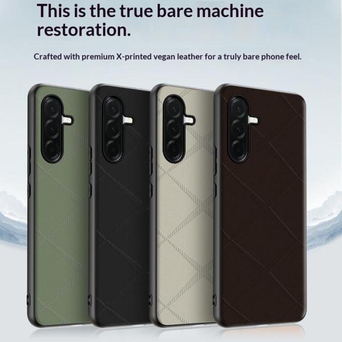 OEM - Mobilskal för Samsung Galaxy S26 TPU + Konstläder Anti-Drop - Grön