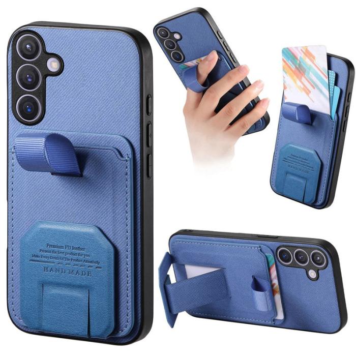 OEM - Mobilskal för Samsung Galaxy S26 TPU + Konstläder - Blå