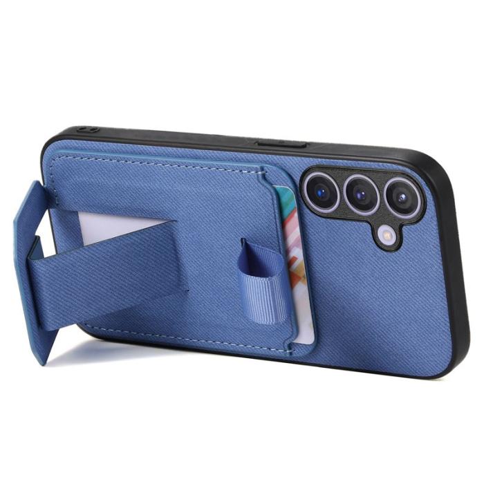 OEM - Mobilskal för Samsung Galaxy S26 TPU + Konstläder - Blå