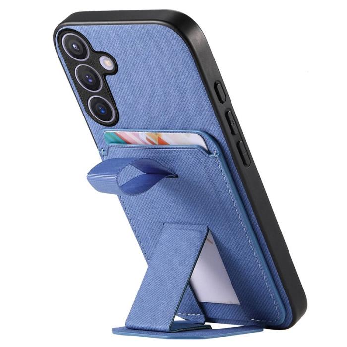 OEM - Mobilskal för Samsung Galaxy S26 TPU + Konstläder - Blå