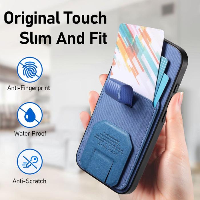 OEM - Mobilskal för Samsung Galaxy S26 TPU + Konstläder - Blå