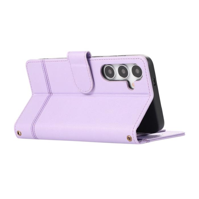 OEM - Mobilskal för Samsung Galaxy S26 TKonstläder Flip - Lila