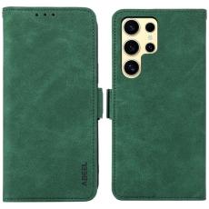 ABEEL - ABEEL Samsung Galaxy S25 Ultra Pl&aring;nboksfodral Konstl&auml;der St&auml;ll Gr&ouml;n