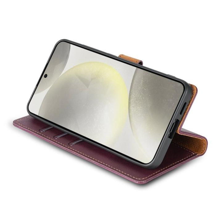 N.BEKUS - N.BEKUS Mobilskal till Samsung Galaxy S26 KonstLäder - Vinröd