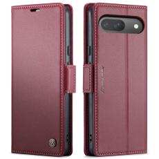 Caseme - CASEME 023 Series Konstl&auml;der Pl&aring;nboksfodral f&ouml;r Google Pixel 10 Pro - R&ouml;d