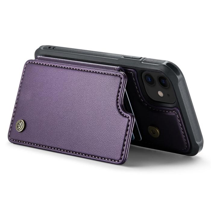Caseme - CASEME C22 iPhone 11 Fodral Konstläder med RFID, Lila