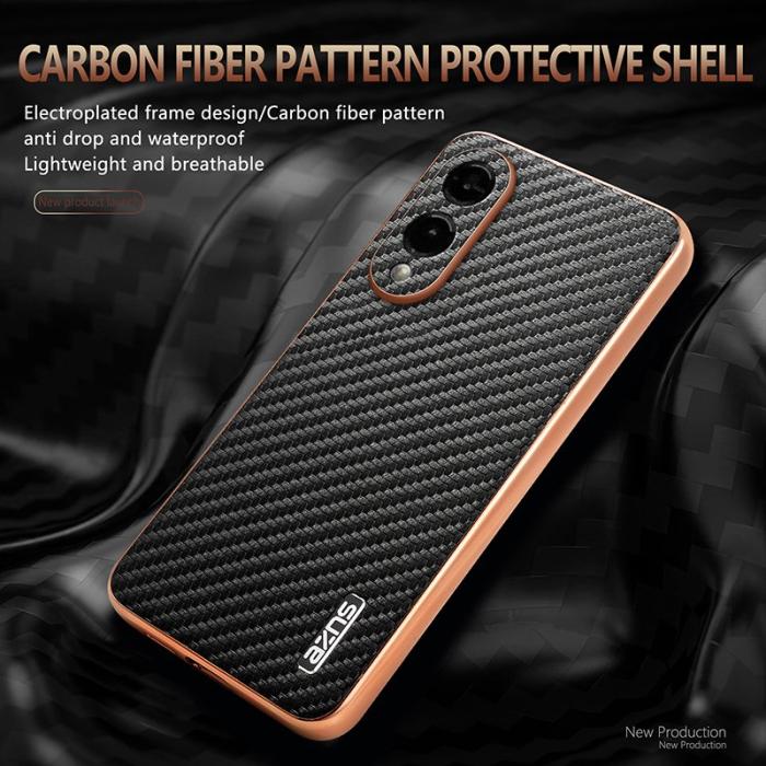AZNS - AZNS Samsung Galaxy S25 Edge Fodral - Elektroplätering PU + TPU - Svart