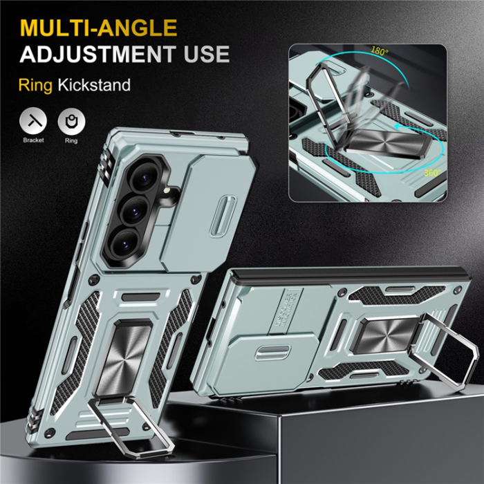 A-One Brand - Galaxy Z Fold7 5G Mobilskal Kickstand Slide - Grön