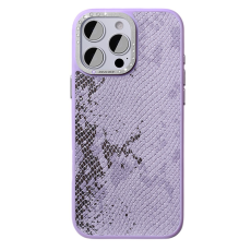 JAUCASE - JAUCASE iPhone 16 Pro Max Mobilskal Magafe Snake Texture - Lila