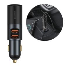 BASEUS - Baseus 2x USB-C Quick Charge Billaddare 120W - Grå