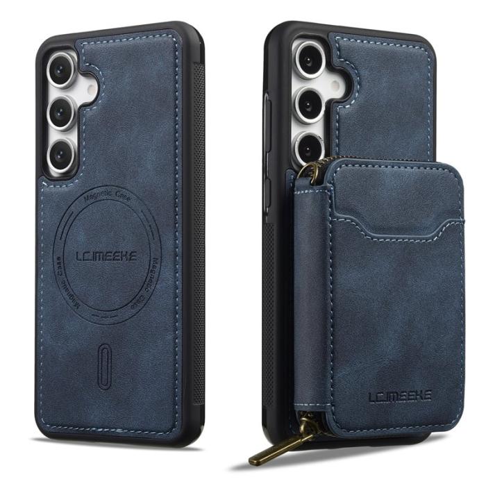 LC.imeeke - LC.IMEEKE L6 för Samsung Galaxy S23 FE Plånboksfodral Konstläder - Blå