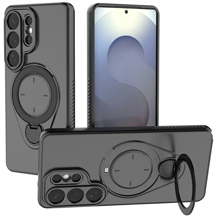 Galaxy S26 Ultra Mobilskal Rotating Kickstand Drop Proof TPU (Svart) | 2353 | AlltMobil