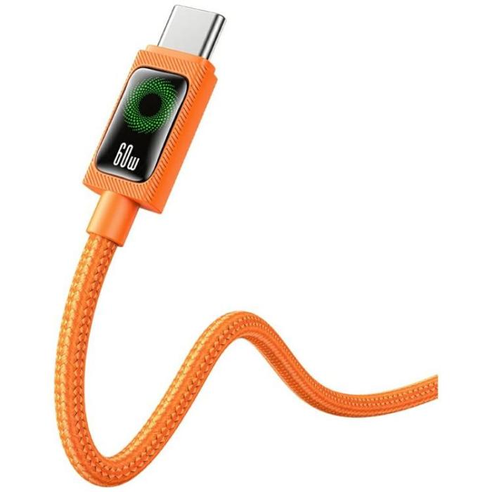USAMS - USAMS USB-C till USB-C 60W Kabel 1.2m SJ773 - Orange