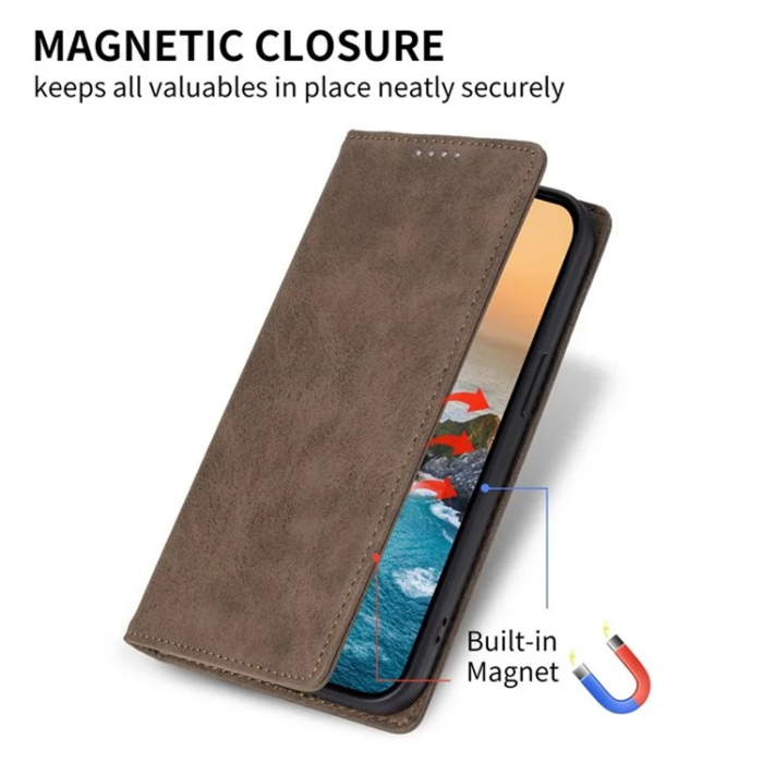 OEM - Galaxy S25 Ultra Plånboksfodral RFID Blocking - Brun