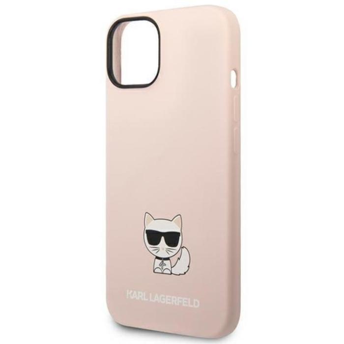 KARL LAGERFELD - Karl Lagerfeld iPhone 14 Plus Skal Silicone Choupette Body - Ljusrosa
