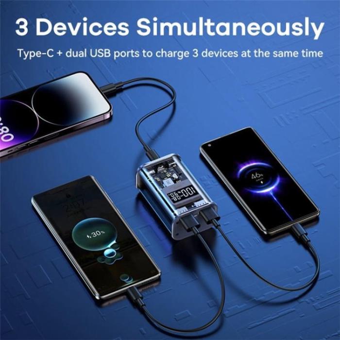 Remax - REMAX RPP-570 10000mAh Power Bank PD 20W Snabbladdning - Grå