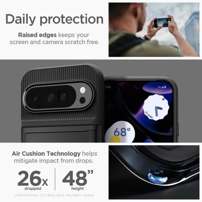 UTGATT - Spigen Google Pixel 9 Pro XL Mobilskal Slim Armor CS - Svart