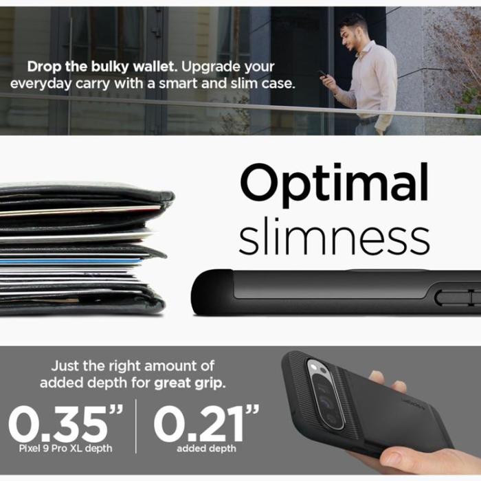 UTGATT - Spigen Google Pixel 9 Pro XL Mobilskal Slim Armor CS - Svart