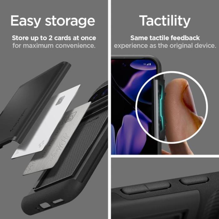 UTGATT - Spigen Google Pixel 9 Pro XL Mobilskal Slim Armor CS - Svart