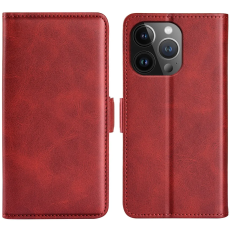 Taltech - iPhone 15 Pro Max Plånboksfodral Omvirat - Röd