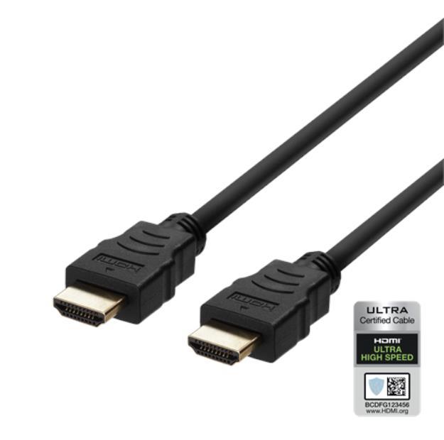 Deltaco Ultra High Speed HDMI-kabel, 1m - Svart | 1867 | AlltMobil