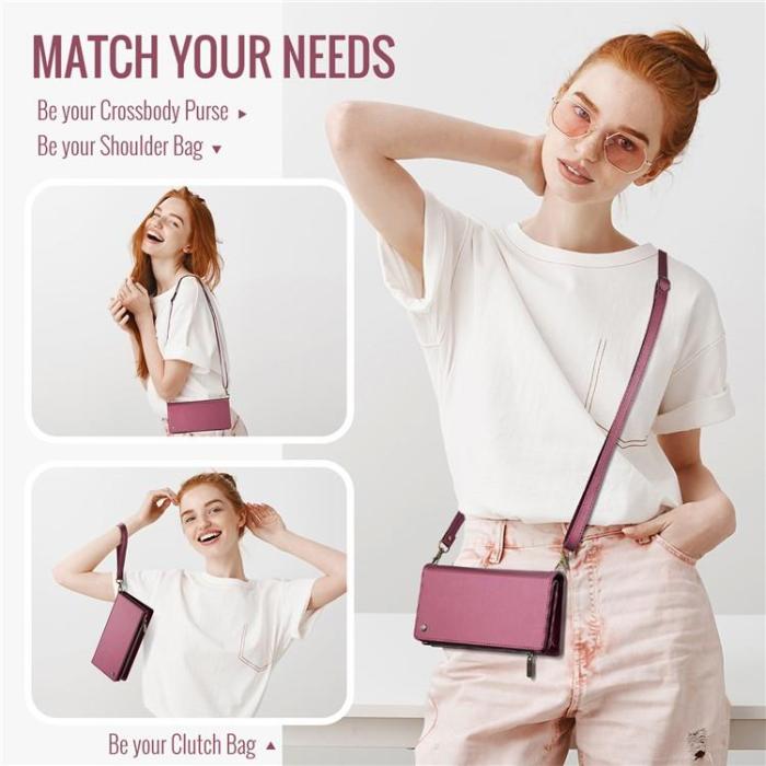 UTGATT - CASEME Me10 Crossbody Väskor Zipper - Vinröd