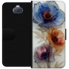 Gustaf - Pl&aring;nboksfodral till Sony Xperia 10 med Silkesblommor