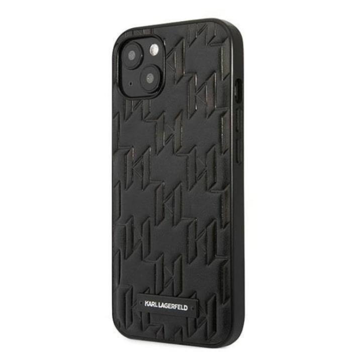 KARL LAGERFELD - Karl Lagerfeld iPhone 13 mini Skal Monogram Plaque - Svart