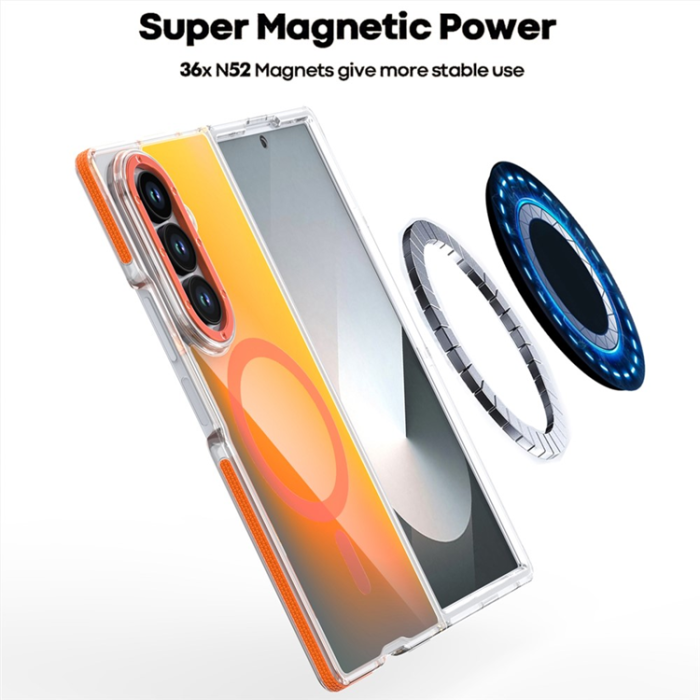 A-One Brand - Galaxy Z Fold 7 Mobilskal MagSafe Acrylic - Orange