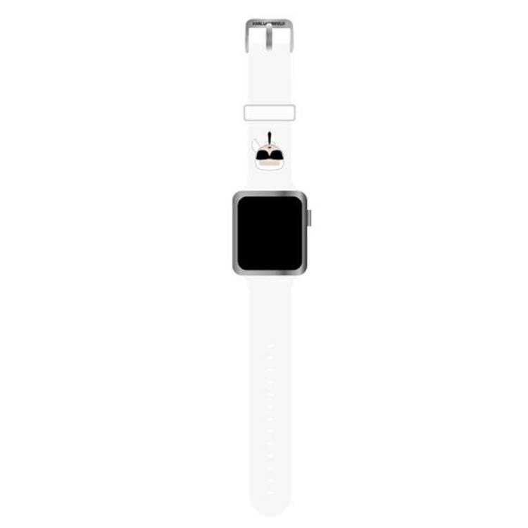 Karl Lagerfeld Silicone Karl Heads Strap Apple Watch 42/44/45mm - Vit | 5123 | AlltMobil