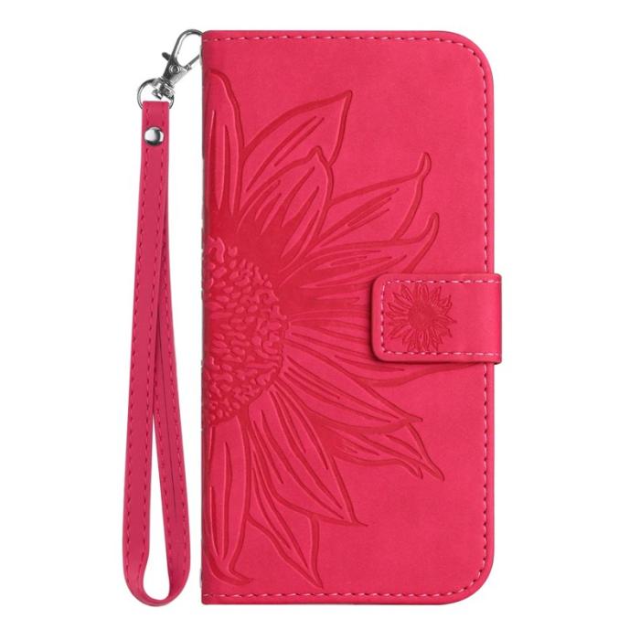 OEM - Samsung Galaxy S26 Plånboksfodral Solrostryck Handrem Konstläder - Rosa