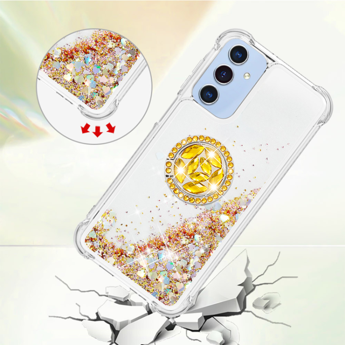 A-One Brand - Galaxy A17/A26 Mobilskal Kickstand Quicksand TPU - Guld