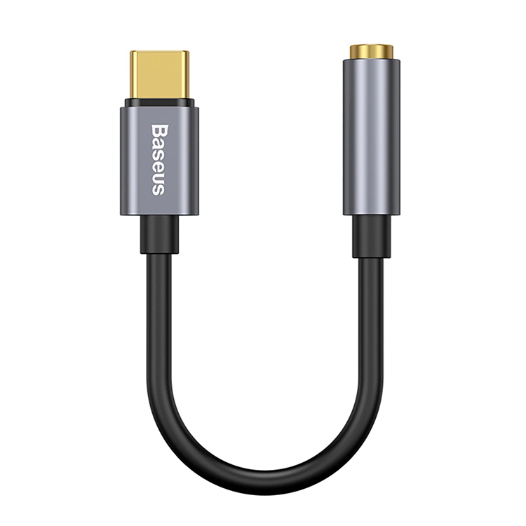 Baseus USB-C Hörlurar Adapter DAC minijack 3,5 mm - Grå | 505295 | AlltMobil