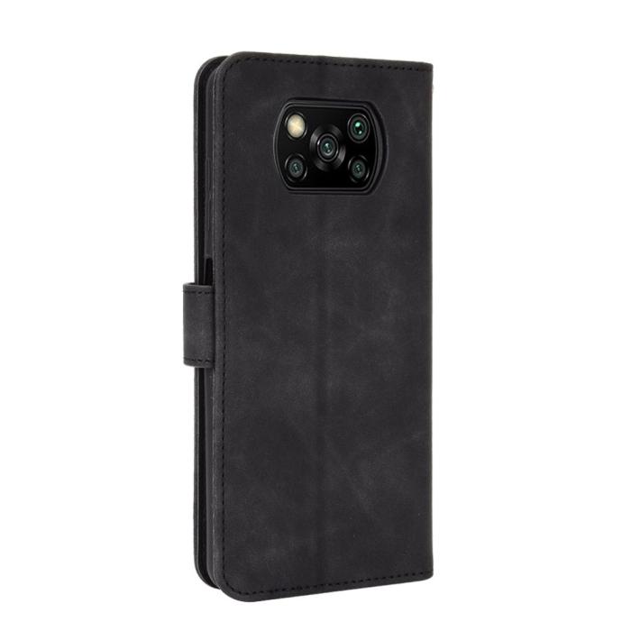 OEM - Skin-touch Protector Plånboksfodral Xiaomi Poco X3 / X3 Pro / X3 NFC - Svart