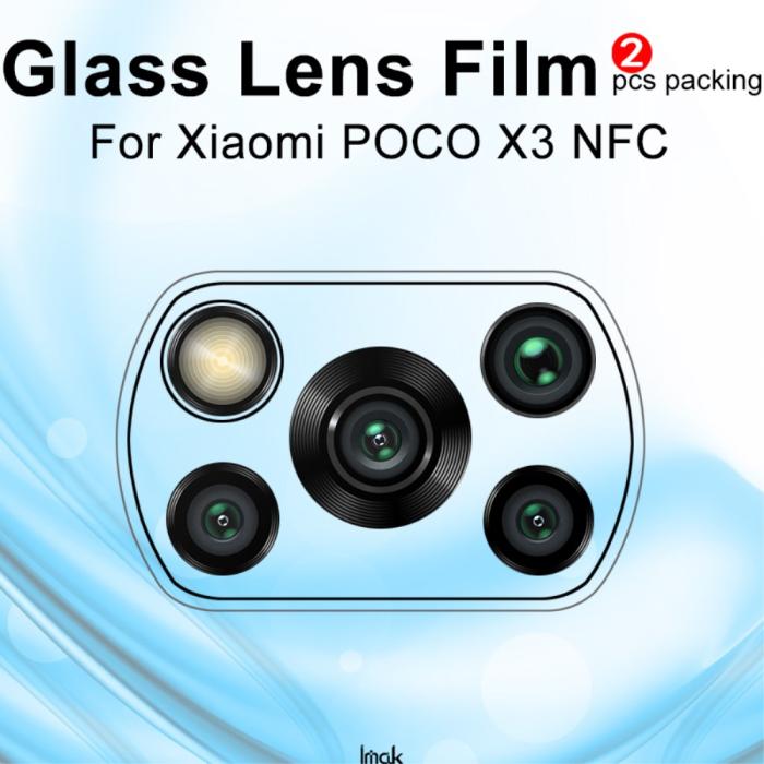 Imak - IMAK 2-pack Kameralinsskydd i Härdat Glas Xiaomi Poco X3 / X3 Pro / X3 NFC
