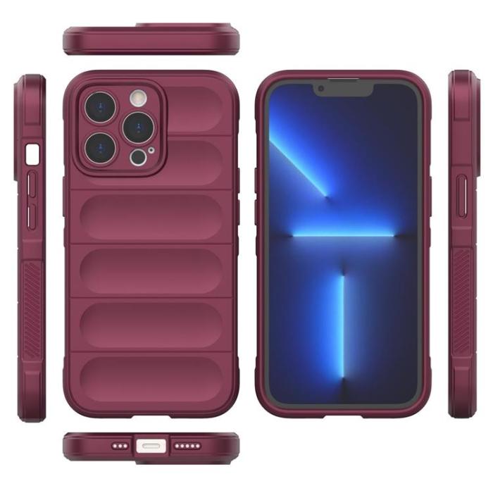 OEM - iPhone 13 Pro Max Skal Magic Shield Flexible Armored - Burgundy