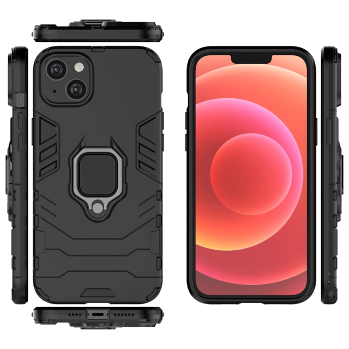 OEM - iPhone 14 Plus Mobilskal Ring Armor - Svart