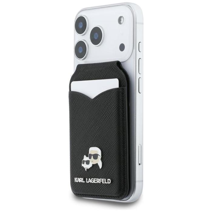 KARL LAGERFELD - Karl Lagerfeld MagSafe Korthållare Stativ med Spegel - Svart