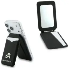 KARL LAGERFELD - Karl Lagerfeld MagSafe Korth&aring;llare Stativ med Spegel - Svart